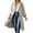 Apricot, variant on Spring Fall Women Plaid Patchwork Long Sleeved Single Breasted Casual Trench Coat