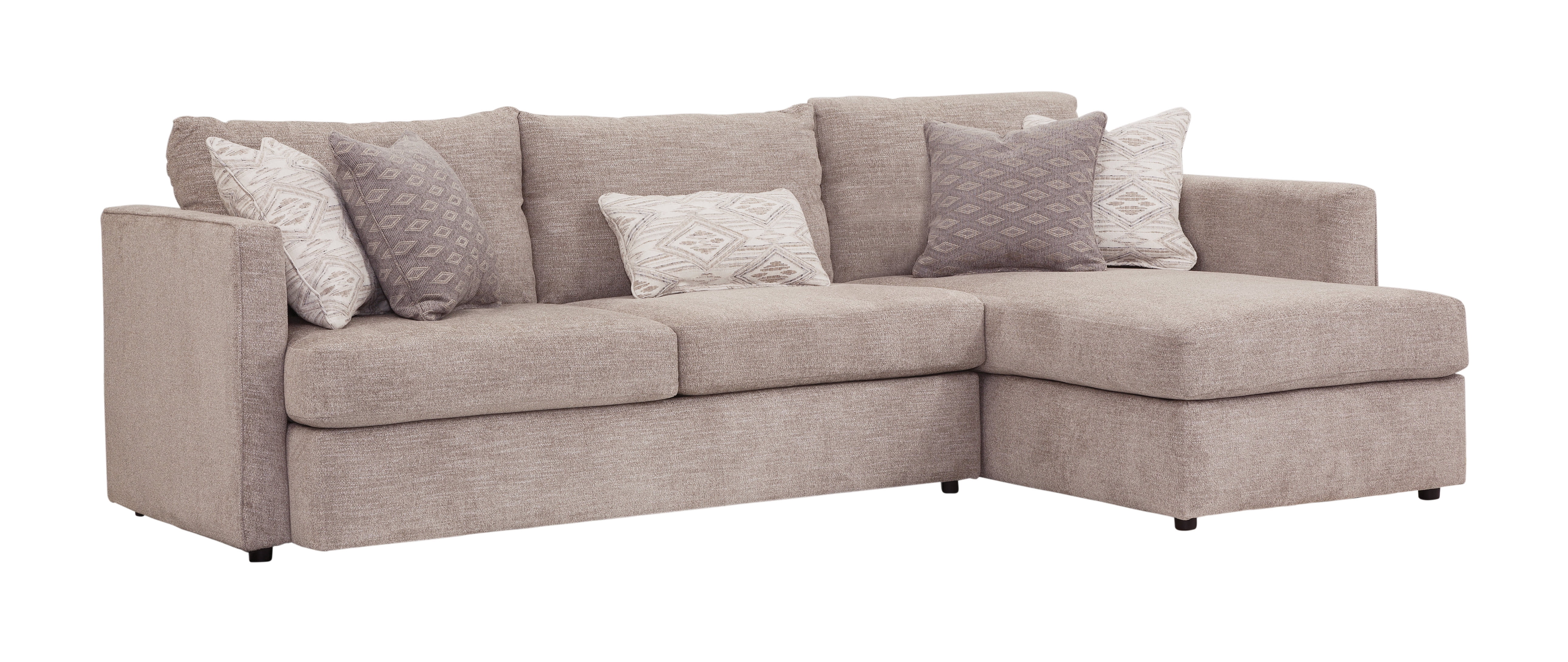 American Furniture L Shaped Sectional Sofa /w 5 Accent Pillows