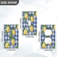 thumbnail image 7 of Yayeee Blank Wall Plate Cover 1-Gang 4.5"x2.7" Home Unused Decorative Outlet, Blue Plaid Lemon, 7 of 7