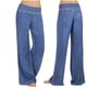thumbnail image 3 of ICHUANYI Clearance Women Casual Trousers Elastic Waist Solid Loose Long Pants(Light Blue, M) ICHUANYI WER2023080815360, 3 of 8