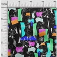thumbnail image 2 of oneOone Polyester Spandex Black Fabric Abstracts Craft Projects Decor Fabric Printed By The Yard 56 Inch Wide, 2 of 5