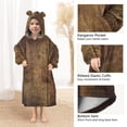 thumbnail image 3 of FORMRS Wearable Blanket Hoodie with Sleeves for Kids Cozy Flannel Sweatshirt, Wood Grain, 3 of 7