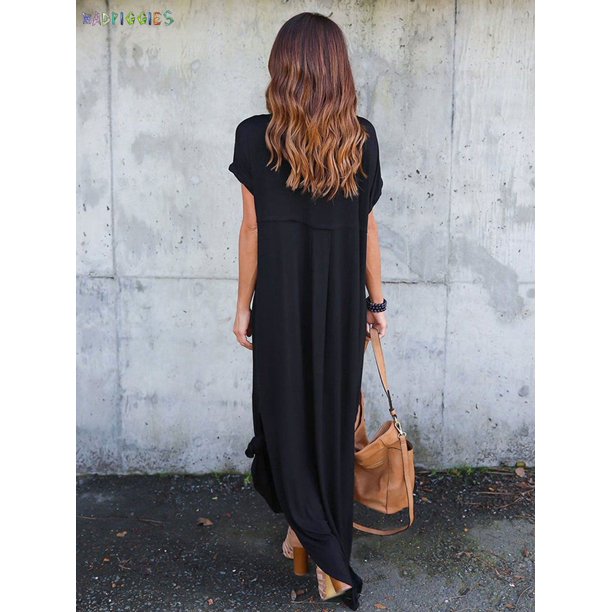 ankle length t shirt dresses Ripskirt Graphite | Tee Shirt Dress