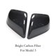 thumbnail image 1 of Car Rearview Mirror Cover For Tesla Model 3 Y Bright/matte Carbon Fiber Rear View Mirror Decorative Shell Exterior Accessories, 1 of 1
