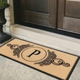 thumbnail image 2 of A1HC 30"x60" Natural Coir & Rubber Floral Monogrammed Door Mat, Thick Durable Heavy Duty Welcome Mat for Front Door, 2 of 7