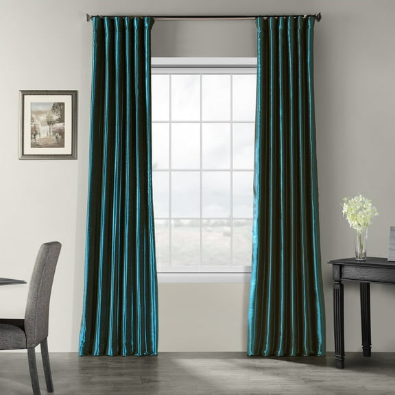 Half Price Drapes Butternut Vintage Dupioni Silk Room Darkening Curtains (1 Panel), 50WX 120L