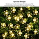 thumbnail image 4 of Matsuzay Luces de Navidad solares Lámparas LED Flor al aire libre Iluminación decorativa a prueba de agua Bar Dormitorio Puerta Telón de Iluminación navideña Blanco cálido/12m/100, 4 of 6