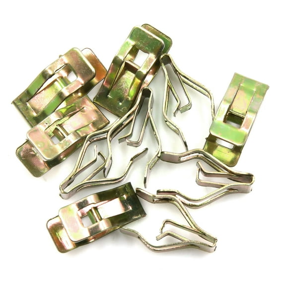 10pcs Bronze Tone Auto Car Interior Console Dash Dashboard Trim Metal Retainer Clip