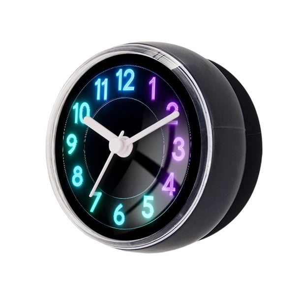 Reloj de baño impermeable analógico con ventosa, reloj de encimera, resistente al agua Negro y gris C