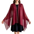 thumbnail image 3 of UDAUDU Shawls and Wraps for Evening Dresses Silk Chiffon Feeling Scarf Wrap Women Elegant Shawl for Evening Dresses Scarf Flower Chiffon Shawl Wine, 3 of 4