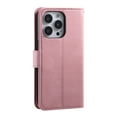 thumbnail image 5 of PU Leather Wallet Case for iPhone 14 Pro Max, Detachable Wrist Hand Strap Magnetic Clasp Flip Folio Cover with Card Slots Cash Holder Kickstand Soft Silicone Shockproof Anti-Scratches Case,Pink, 5 of 8