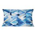 thumbnail image 3 of Designart "Cubic Lattice Geometry In Blue And White" Geometric Throw Pillow - Modern Pillow For Couch - Insert And Pillows Covers For Bedroom Decor, 3 of 5