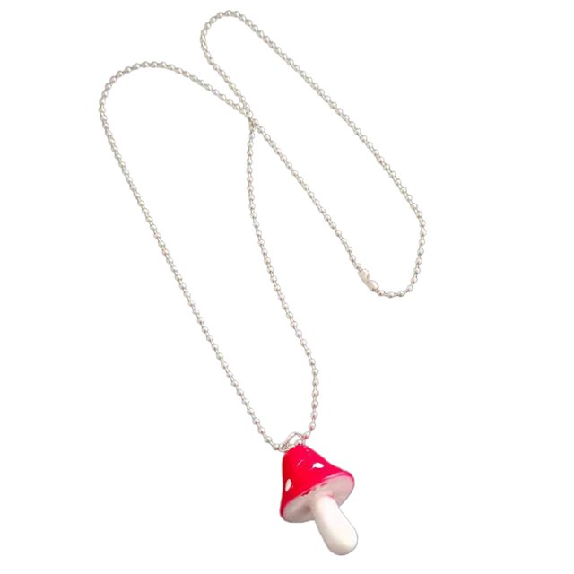 1Pc en Forme de Champignon Pendentif Décoratif Collier Collier Chaîne Clavicule Accessoire de Cou