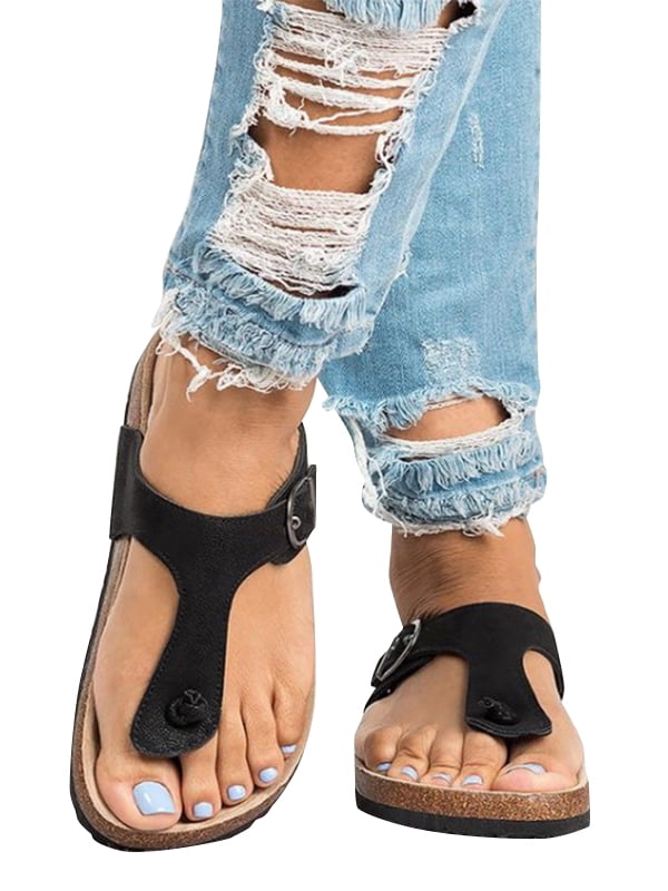 DYMADE - DYMADE Women's Thong Flip Flop Flat Casual Shower Slippers Beach Sandals - Walmart.com 