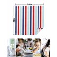 thumbnail image 4 of Red Blue Stripe Cloth Napkins Set of 8 Reusable Dinner Napkins, Gradient Geometric White Vertical Striped Cocktail Napkin Washable Table Napkins for Wedding/Holiday Party/Baby Shower 20"x20", 4 of 7