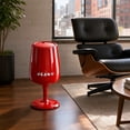 thumbnail image 4 of VAETTLO Wine Glass Shaped Trash Can with Lid – 11” Opening, 27.6” Tall – Red Waste Bin for Living Room, Bedroom, Office – Stylish PP Plastic Laundry Basket & Storage Bin, 4 of 9