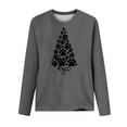 thumbnail image 4 of ICHUANYI Women's Sweatshirts Print Crew Neck Pullover Long Sleeve Casual Shirts Valentine's Day Christmas Dog Paw Heart Print Blouse Top, 4 of 4