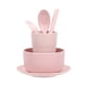 thumbnail image 2 of Juego de vajilla – Juego de vajilla, taza de cuenco de arroz con fibra de paja de trigo y palillos con cuchillo y cuchara, portátil 6 pc, rosa azul verde beige, 10,63 x 9,45 in, 2 of 6