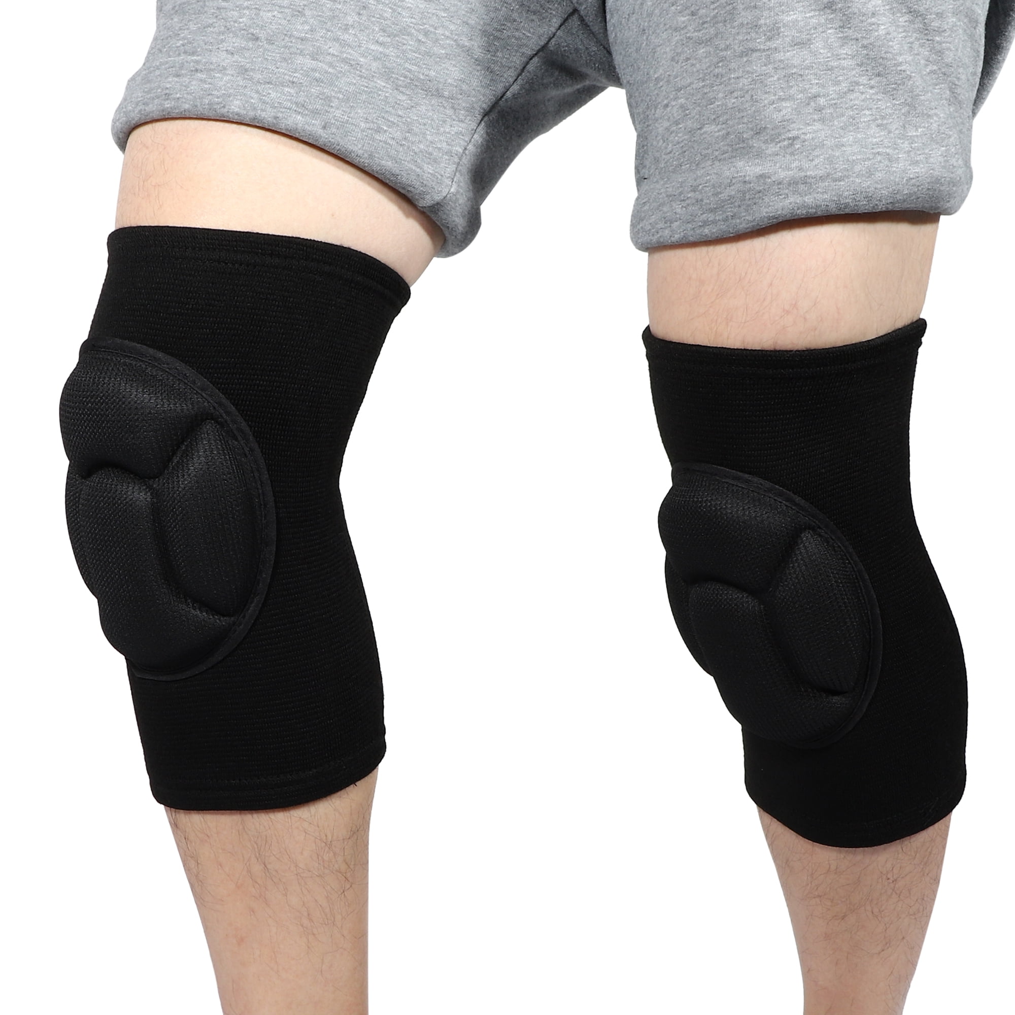 Unique Bargains 1Pair Knee Brace Protection Polyester Knee Pads Knee Support Black Size XL