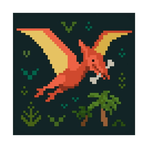 Trademark Fine Art Victoria Barnes Pixel Dinos III Canvas Wall Art