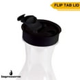 thumbnail image 2 of Impresserve 50 oz Clear Plastic Pitcher with Black Flip-Top Lid, Disposable Carafe Style, 12 Count, 2 of 8