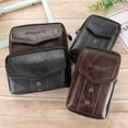 thumbnail image 4 of Vintage Leather Waist Bag Belt Loop Carry Phone Pouch Wallet for Case, 4 of 9