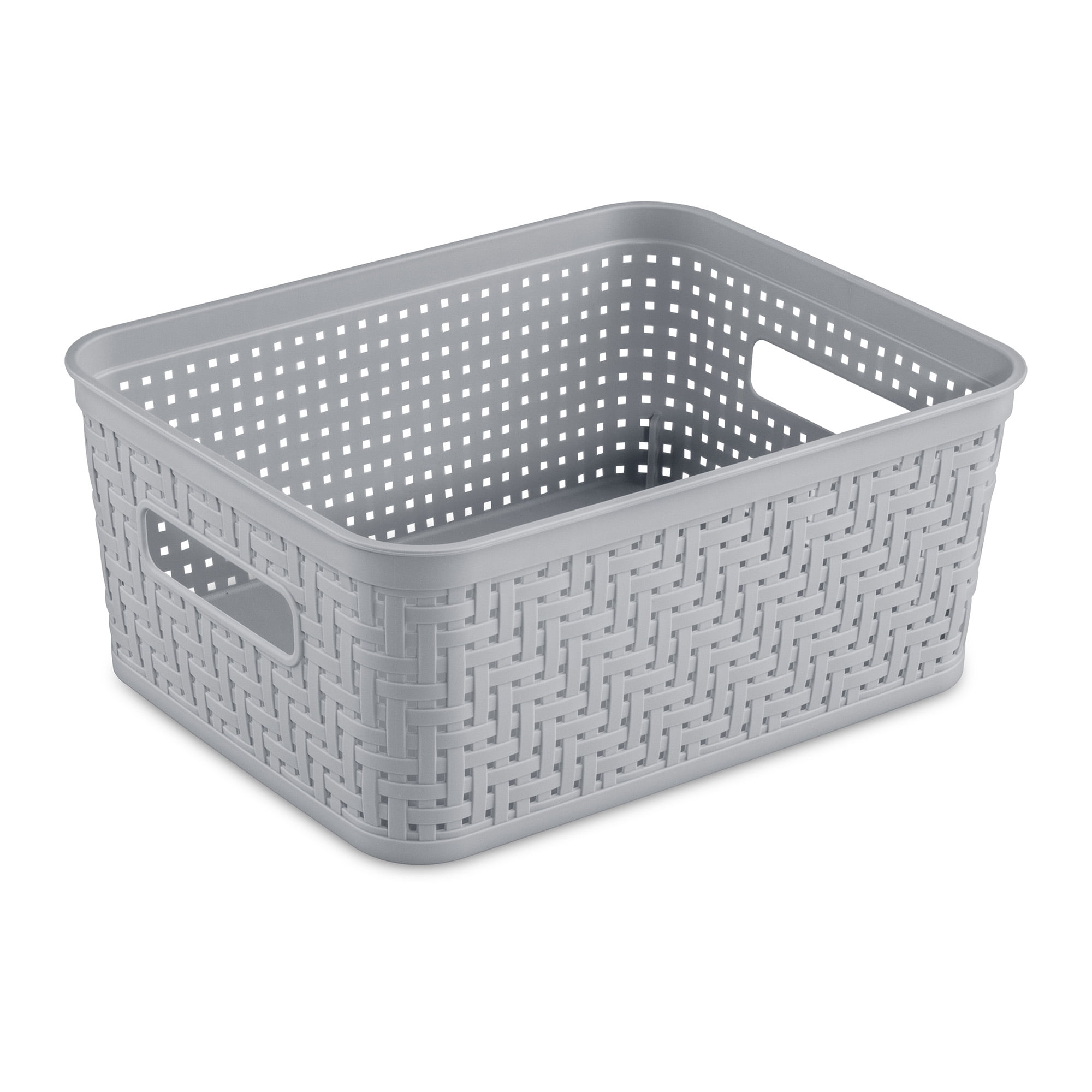 Sterilite 10 x 8 x 4.25 Inch Woven Rectangular Short Basket (8 Pack)