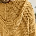 thumbnail image 5 of Mohiass Women's Hollow Out Crochet Sweater Long Sleeve Drop Shoulder Pullover Hoodie Knitwear Yellow L, 5 of 7
