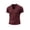 I9-Dark Wine, variant on Men's Raw Edge Cotton Linen Short Sleeve Shirts Distressed V Neck Summer Vintage Tee Tops,Green XL