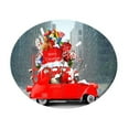 thumbnail image 3 of Housse de Table Élastique 47 Pouces, Nappe Ronde en Polyester, Imperméable, Motif Voiture de Noël, 3 of 7