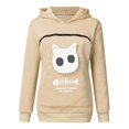 thumbnail image 1 of Gibobby Tirantes Para&nbsp;Camisa Cat Tops Sudadera de mujer Suéter transpirable Bolsa Capucha Animal Carry Blusa Blusa de mujer（Beige， XXXL), 1 of 5