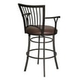 thumbnail image 6 of Bowery Hill Transitional Metal Swivel Bar Stool with Microsuede Seat in Brown, 6 of 9