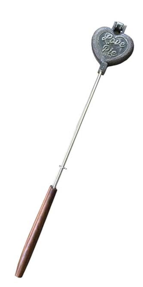 Cast Iron "Love Pie" Pie Iron for Outdoors, Backyard, Campfire, and