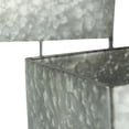 thumbnail image 3 of Zeckos Galvanized Zinc Finish Metal Square Planters on Stands Set of 2, 3 of 5