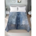 thumbnail image 4 of Blue Flat Sheets Only King Size, Soft Breathable Bed Top Sheets for Mattress, Retro Oil Painting Modern Abstract Art Aesthetics Luxury Bedding Flat Sheets for Home Hotel Bedroom Bed Protection, 4 of 9