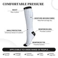 thumbnail image 3 of Lsque Blue Checkboard Pattern Sport Compression Socks for Men & Women 15-20 mmHg Knee High Nurse Pregnant Running Medical and Travel Athletic, 3 of 6