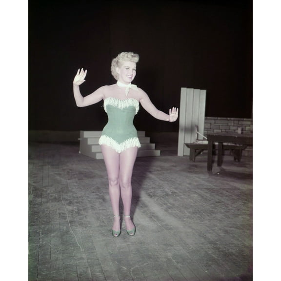 Betty Grable In Showgirl Costume Full Length Candid 24X36 Classic Hollywood Poster