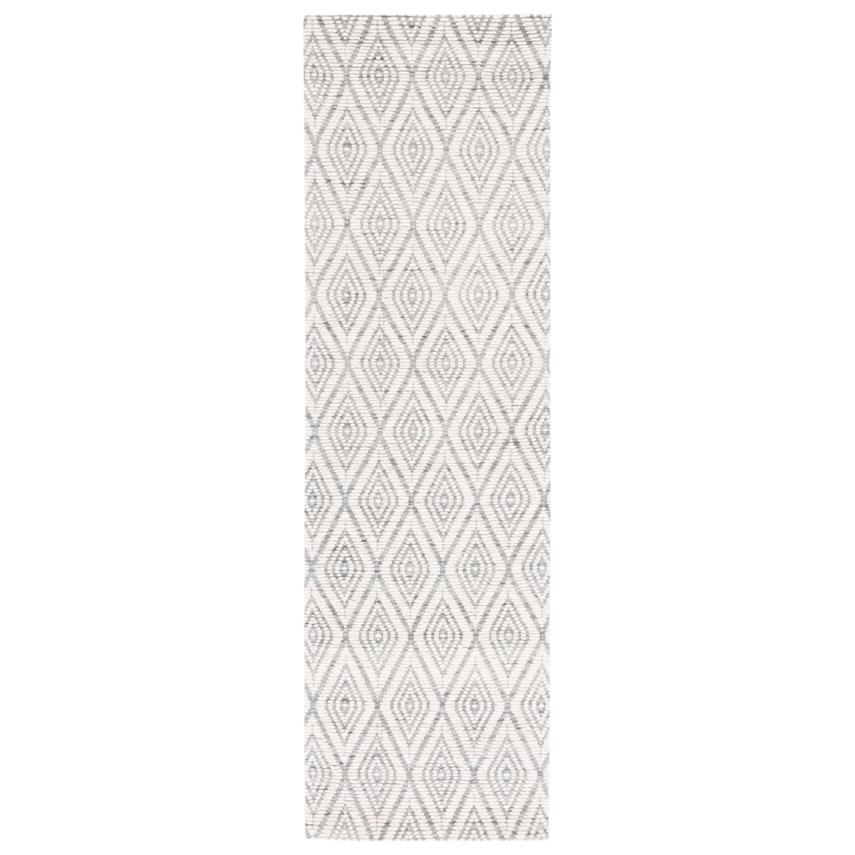 SAFAVIEH Marbella Winston Diamond Area Rug, Dark Grey/Ivory, 3' x 5'