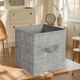thumbnail image 3 of LEDREM 10.2" Storage Cubes Organizer - 6-Pack Foldable Fabric Bins with Double Handles, Shelving System for Clothes, Toys, Taupe, 3 of 5