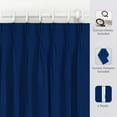 thumbnail image 2 of Homi Drapes Triple Pinch Pleated Blackout Curtains Thermal Insulated Room Darkening Drapes for Bedroom/Livingroom Along with 2 Panels,Tiebacks,Hooks (Royal Blue, 52"x63"), 2 of 7