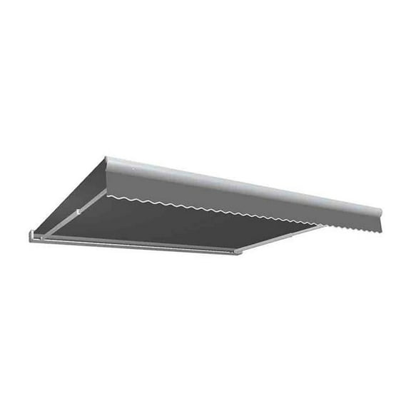 12 ft. Key West Full Cassette Left Motor Retractable Awning, Gray - 120 in.