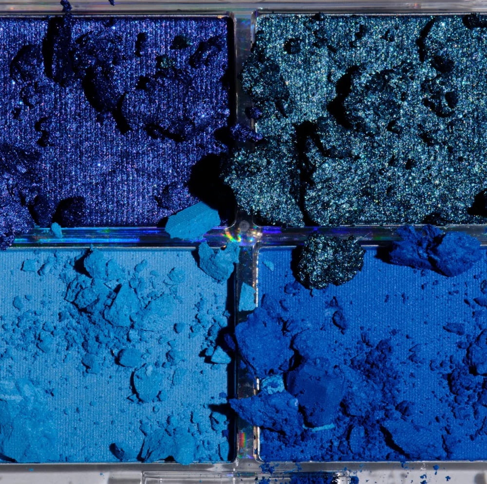 LUNA MAGIC High Pigment Travel Makeup Quad Eye Shadow Palette, Royal Nights, Mini