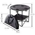 thumbnail image 2 of The Lakeside Collection Portable Folding Camping Table with Bench Storage, Black, 2 of 6
