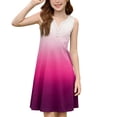 thumbnail image 5 of Beach Dresses for Girls Size 7-8 Summer Floral Print Sleeveless Sundress Comfy Crew Neck Tank Dresses Beach Cover Up Dress, 5 of 6