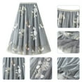 thumbnail image 4 of IBTOM CASTLE Women's Floral Embroidered Tulle Skirt Elastic High Waist Mesh Tutu A-Line Midi Long Skirts One Size Light Gray, 4 of 7