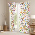 thumbnail image 3 of Feelyou Peace and Love Black Out Curtains, Hippie Floral Curtains Pack of 2 (42x63 Each), 3 of 6