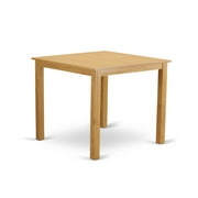 East West Furniture Cafe 42 Square Wood Counter Height Table in Natural Oak
