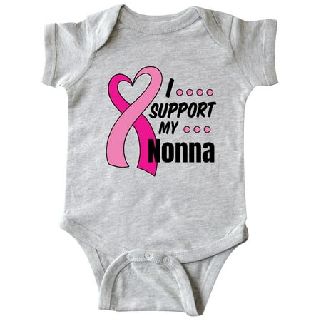 

Inktastic Breast Cancer Awareness I Support My Nonna with Pink Ribbon Gift Baby Boy or Baby Girl Bodysuit
