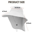 thumbnail image 4 of Loritta Sun Hat for Women, Wide Brim Beach Hats for Women, Summer Hat Womens UPF 50+ UV Protection, Floppy Foldable Fishing Hats  Light Gray, 4 of 6