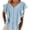 Blue, variant on ZQUUVOU Womens Casual Short Sleeve Tops Casual Fashion Ruffle Short Sleeved V-Neck Top/Shirt Green